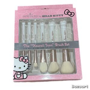 New Hello Kitty "KAWAII ICON" Brush Set 6 Pc Make Up Brush By Impressions